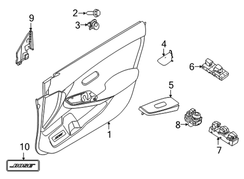 2021 Nissan Sentra Mirrors Door Mirror Assy-RH Diagram for 96301-6LB3A