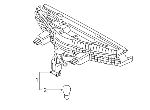 2021 Hyundai Elantra High Mount Lamps Lamp Assembly-Hms Diagram for 92700-AA000