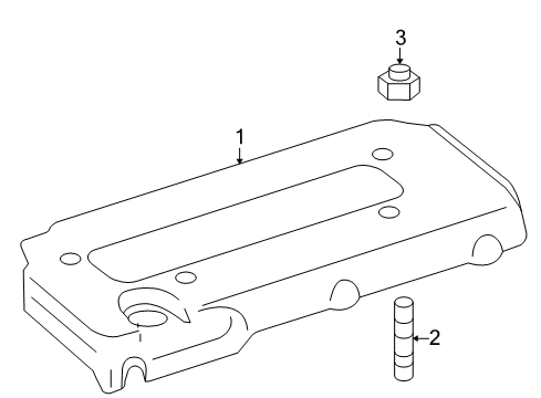 2009 Pontiac Vibe Engine Appearance Cover Engine Cover Diagram for 19185233