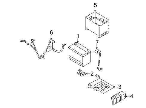 2006 Kia Optima Battery Battery Cable Assembly Diagram for 372503C010