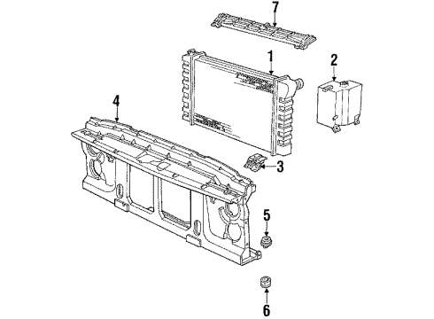 1985 Chevrolet K10 Suburban Radiator & Components Hose-Radiator Outlet Diagram for 14009334