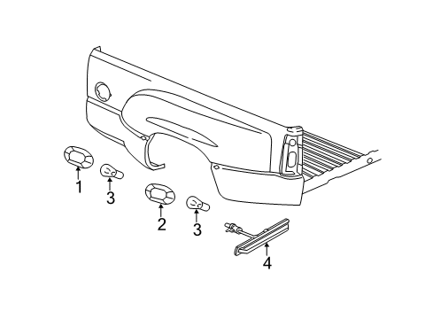 2011 Chevrolet Silverado 2500 HD Bulbs Marker Lamp Diagram for 15793901