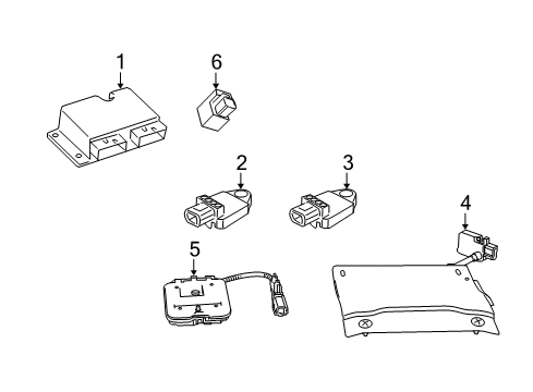 2020 Jeep Wrangler Air Bag Components Sensor-Acceleration Diagram for 68400775AA
