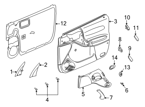 2003 Saturn L300 Door & Components Switch Asm-Door Lock *Neutral M D Diagram for 22683507