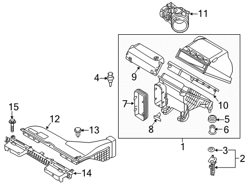 2019 Hyundai Sonata Air Intake Duct Assembly-Air Diagram for 28210-C2960