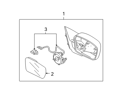 2006 Acura TL Mirrors Mirror Assembly Diagram for 76200-SEP-A01ZK
