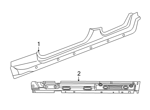 2016 Jeep Wrangler Rocker Panel SILL-Front Floor Diagram for 55397218AG