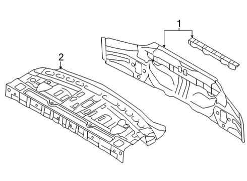 2022 Toyota GR86 Rear Body Rear Body Panel Diagram for SU003-09164