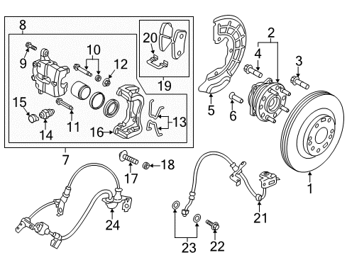 2019 Kia Cadenza Front Brakes Sensor Assembly-Front Abs R Diagram for 59830F6000