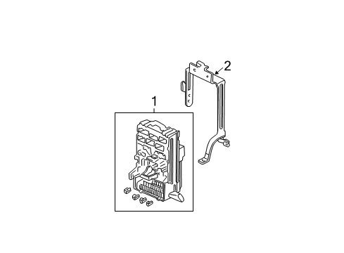 2003 Honda Civic Electrical Components Box Assembly, Fuse Diagram for 38200-S5B-A31