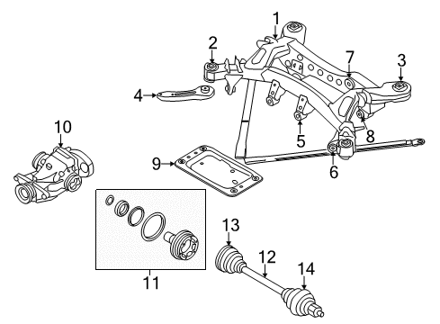 2013 BMW 135is Axle & Differential - Rear Repair Kit Bellows, Exterior Diagram for 33217562496