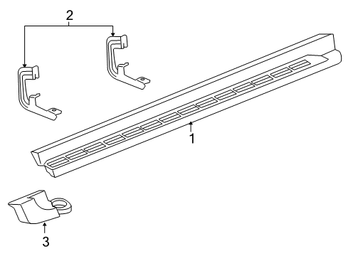 2010 GMC Yukon Running Board Running Board Diagram for 25954326