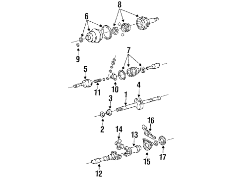 1984 Chrysler New Yorker Axle Shaft - Front Cv Assembly-Front Wheel Drive Outer Diagram for 5212696