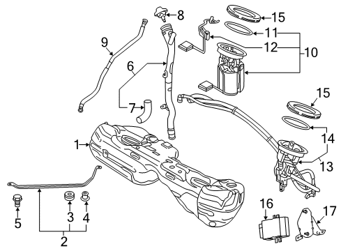 2014 BMW X1 Fuel Supply Screw Cap Diagram for 16116763852
