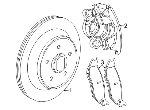 2004 Dodge Dakota Rear Brakes Brake Rotor Diagram for 52010235AD