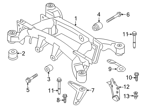 2019 BMW X6 Suspension Mounting - Rear Stone Chip Left Diagram for 33316776981