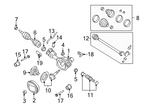 2008 Ford Explorer Sport Trac Carrier & Front Axles Vent Valve Diagram for 1L2Z-4022-AA