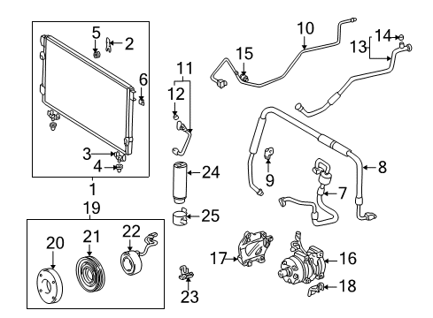 2001 Toyota Tundra Air Conditioner Switch, Pressure Diagram for 88645-04040