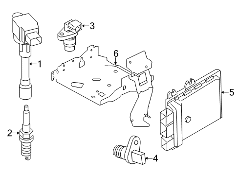 2019 Nissan Rogue Sport Powertrain Control Bracket-Control Unit Diagram for 23714-BM90A