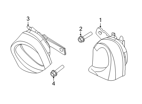 2020 Nissan Altima Horn Horn Assembly - Electric Low Diagram for 25620-6CA0A