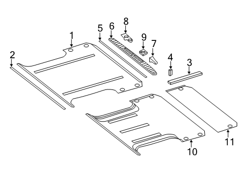 2007 Dodge Sprinter 2500 Interior Trim - Rear Body Retainer Diagram for 5104536AA