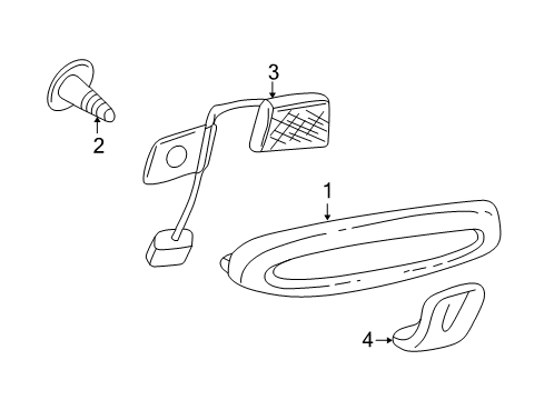 2004 Pontiac Bonneville High Mount Lamps Lamp Asm-High Mount Stop Diagram for 16530457