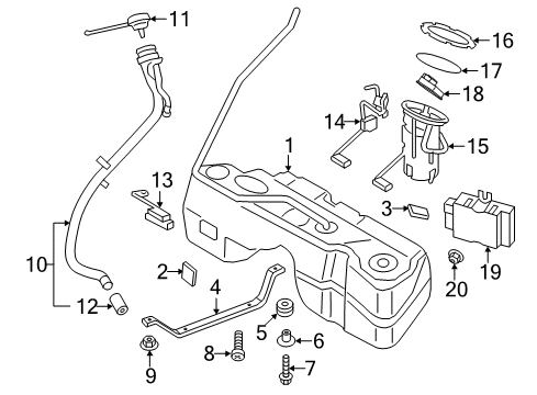 2015 BMW X4 Fuel System Components Plastic Filler Pipe Diagram for 16117216529