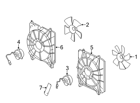 2014 Honda Accord Cooling System, Radiator, Water Pump, Cooling Fan Heat Protector, Fa Diagram for 38619-5A2-A02