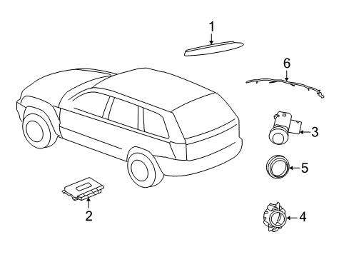 2006 Jeep Commander Electrical Components Module-Parking Assist Diagram for 5026016AC