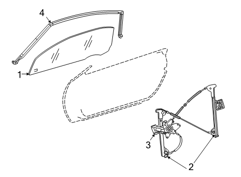 2005 Chrysler Crossfire Door & Components Seal-Door Glass Diagram for 5174506AA