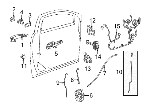 2020 Chevrolet Trax Front Door Window Switch Diagram for 13408446