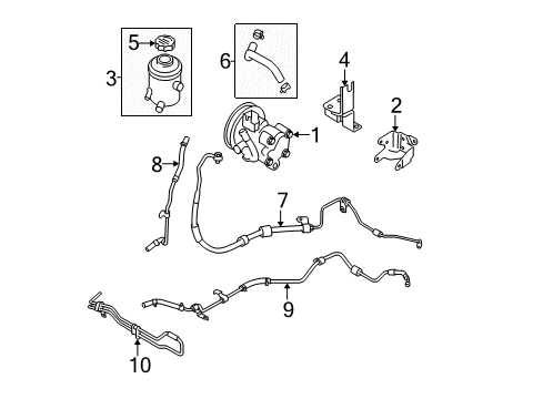 2007 Hyundai Accent P/S Pump & Hoses, Steering Gear & Linkage Tube & Hose Assembly-Return Diagram for 57560-1E000