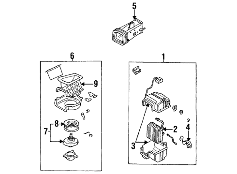 1987 Nissan Stanza Blower Motor & Fan Blower Assy-Front Diagram for 27200-14A10