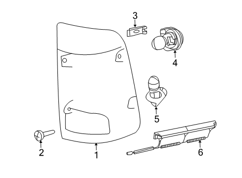 2018 Ram 2500 Bulbs Housing-TAILGATE Diagram for 68302540AA