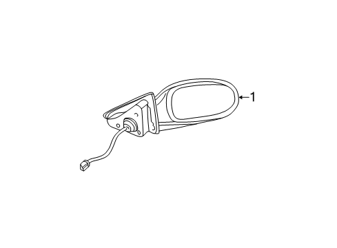 2001 Chrysler Sebring Outside Mirrors Outside Rear View Mirror Diagram for 4805693AE