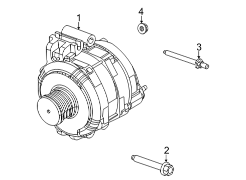 2021 Ram 1500 Alternator Stud-Double Ended Diagram for 6512596AA