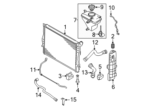 2010 BMW M3 Headlamp Washers/Wipers Heater Return Hose Diagram for 11537838215