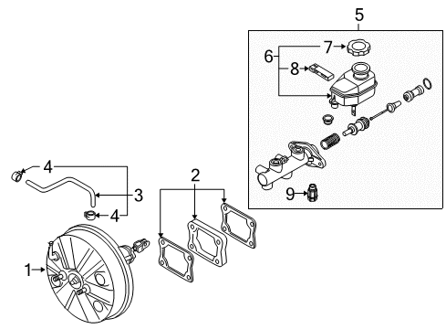 2008 Kia Spectra5 Hydraulic System Cylinder Assembly-Brake Diagram for 585102F321