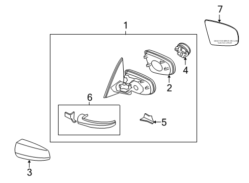 2010 BMW X6 Mirrors Cover, Engagement Mechanism, Right Diagram for 51167233064