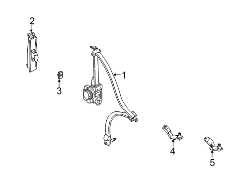 2000 Honda Odyssey Seat Belt Nut, Clip (6MM) Diagram for 90301-SS0-000