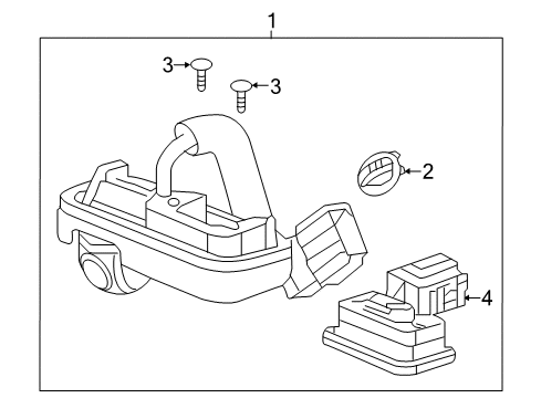 2019 Acura ILX Electrical Components CAMERA, REARVIEW Diagram for 39530-T3R-A01