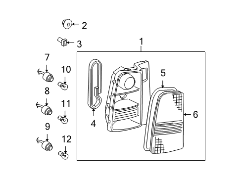 2004 Scion xB Bulbs Socket Diagram for 81555-52110