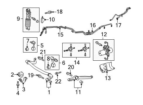 2008 Toyota Land Cruiser Stabilizer Bar & Components - Front Bushings Diagram for 48815-60260