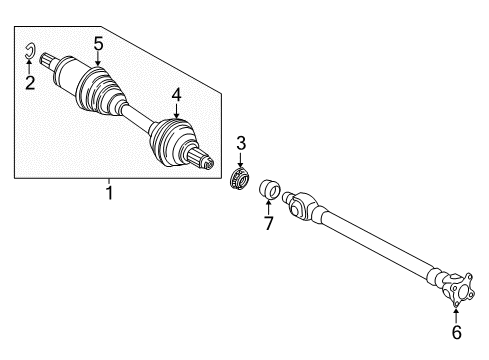 2016 BMW X6 Drive Axles - Front Drive Shaft Front Left Diagram for 31607622913