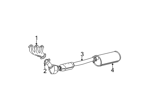 1999 Ford F-150 Exhaust Components Converter Diagram for XL3Z-5E212-AD