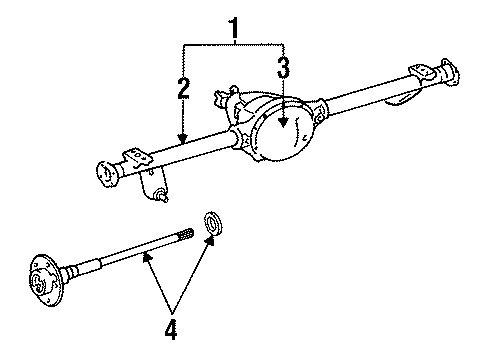 1995 Jeep Grand Cherokee Axle Housing - Rear Axle Service Rear Asm Diagram for 4762929