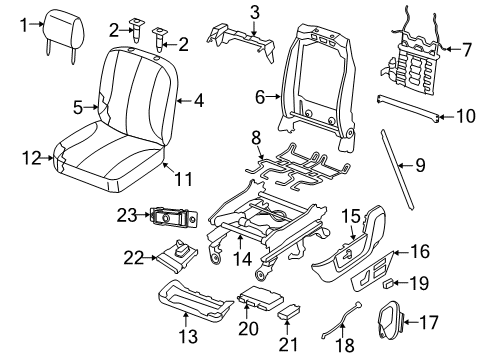 2014 Ram 3500 Front Seat Components Sleeve-HEADREST Diagram for 1RM10HL1AA