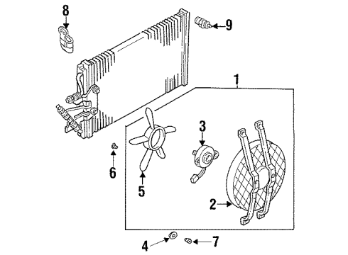 1988 Chevrolet C3500 Fuel Supply Switch Asm-Auxiliary Engine Coolant Fan Diagram for 10096165