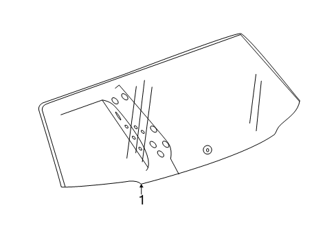 2018 GMC Terrain Lift Gate - Glass & Hardware Lift Gate Glass Diagram for 84341191