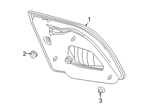 2017 Nissan Sentra Tail Lamps Combination Lamp Assembly-Rear, NO2 LH Diagram for 26555-3YU5A